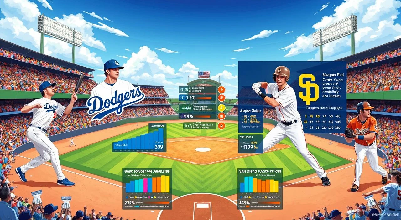 dodgers vs padres match player stats