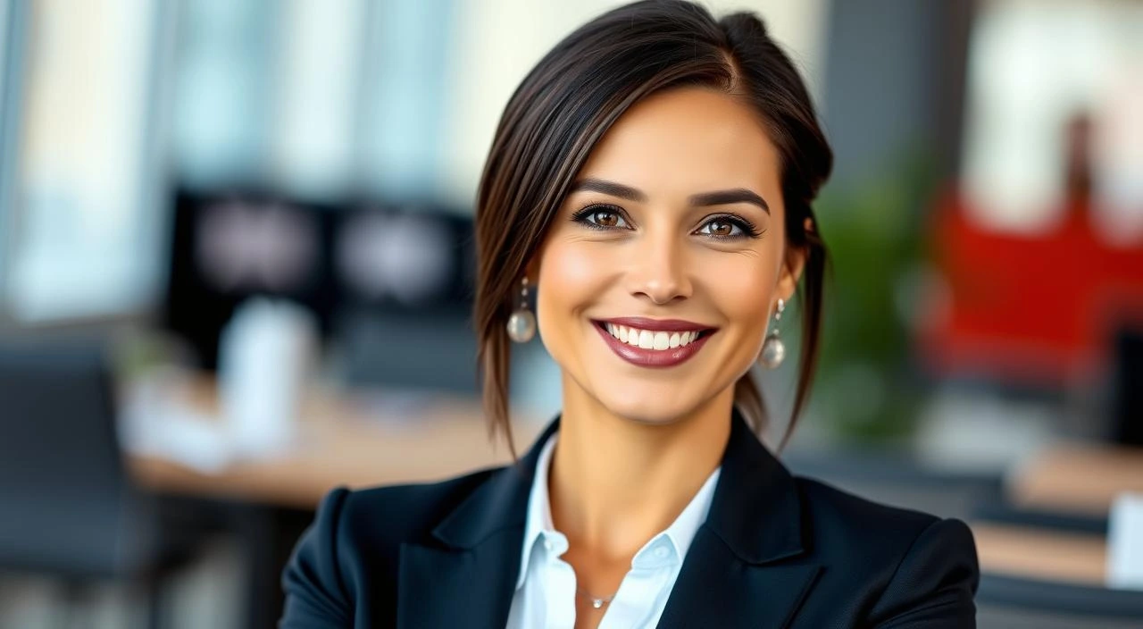 smiling business woman profile photo